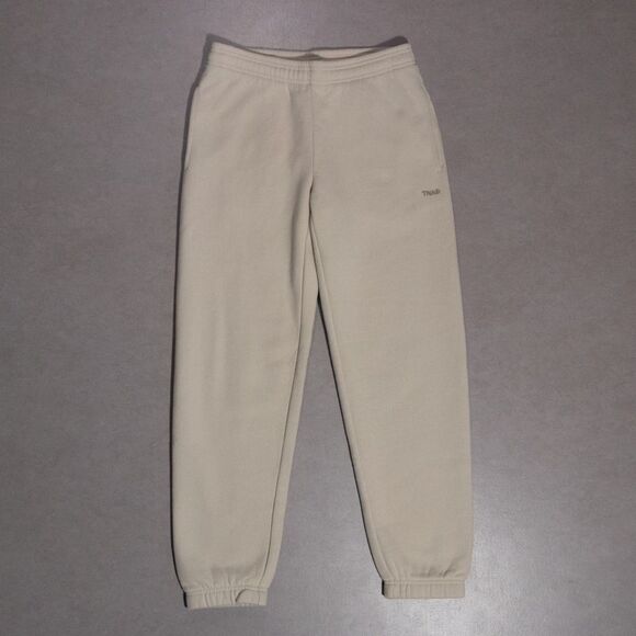 Aritzia TNA Sweatfleece Cozy Fleece Boyfriend Fit Beige Sweatpants Size XS - Picture 1 of 8